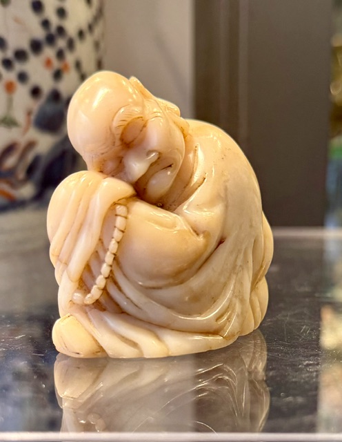 soapstone statuette representing a lohan -China 18/19em